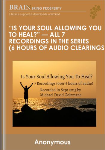 "Is Your Soul Allowing You To Heal?" -- All 7 Recordings in the Series (6 Hours of Audio Clearings)