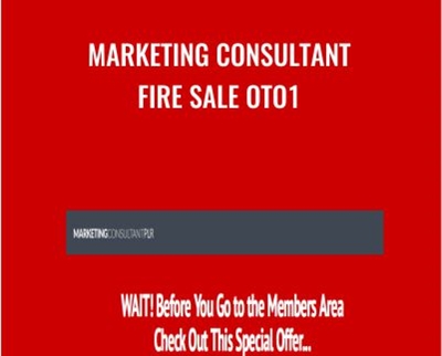 Marketing Consultant Fire Sale OTO1