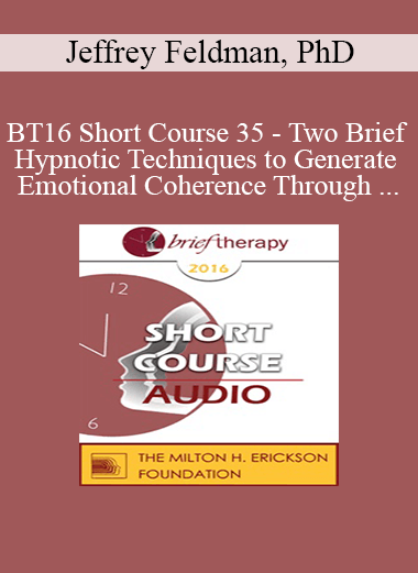 [Audio] BT16 Short Course 35 - Two Brief Hypnotic Techniques to Generate Emotional Coherence Through Ericksonian Utilization and Psychophysiological Entrainment - Jeffrey Feldman